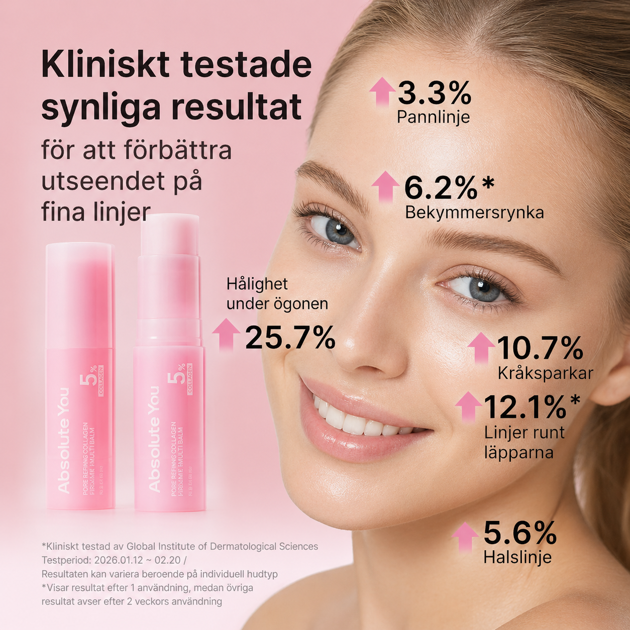 Absolute You Pink Collagen Glow Stick